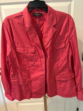 Talbots Hot Pink Utility Blazer